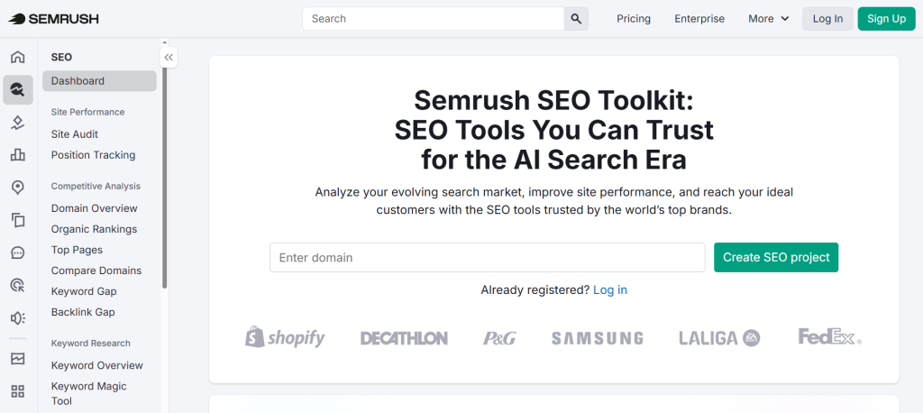 Semrush Backlink Analytics and Link Building Tool overview
